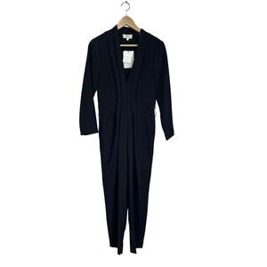 A.L.C Black Tie Waist Cropped Capsule Minimalist Office Jumpsuit Size 8 NWT